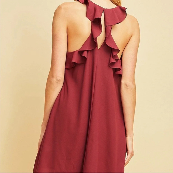 Entro Boutique Mint Ruffle Back Dress with Pockets and Racer Back Size Small - Picture 8 of 8